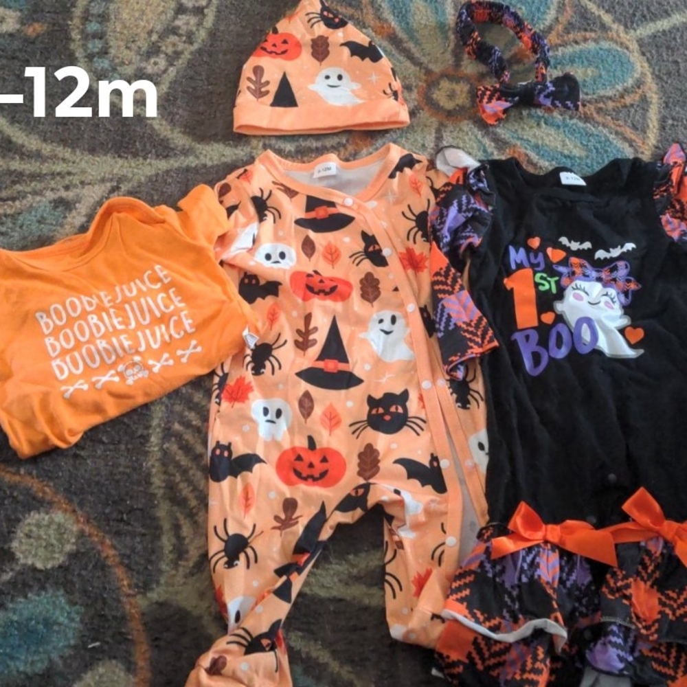 Halloween Baby Costume Set - Orange and Black